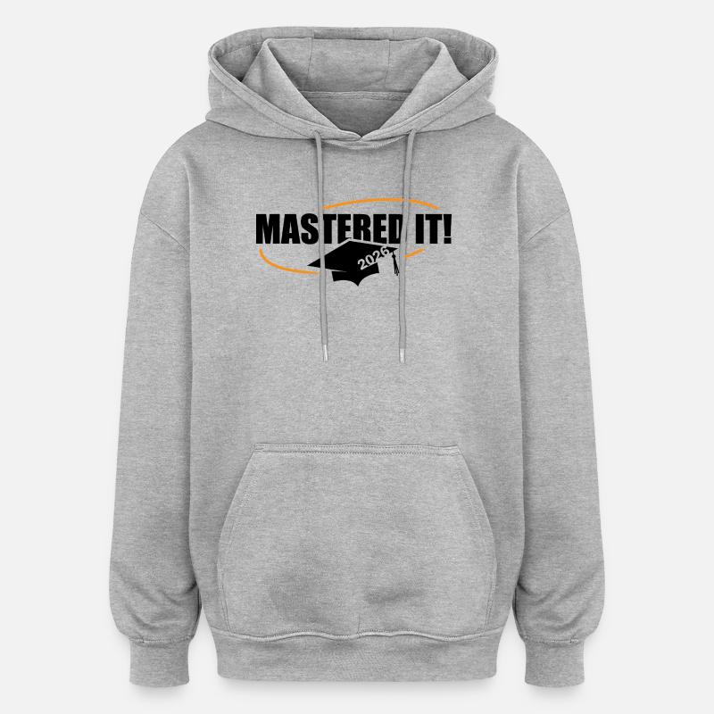 Master 2026 Diplôme - Sweat à capuche oversize unisexe - gris chiné