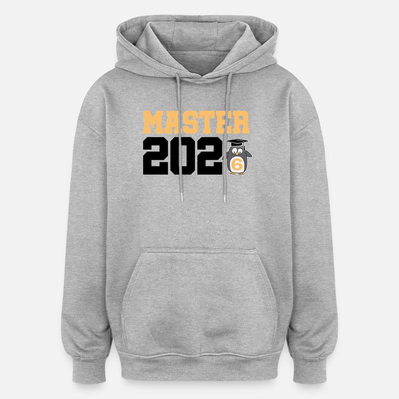 Master 2026 Diplôme - Sweat à capuche oversize unisexe - gris chiné