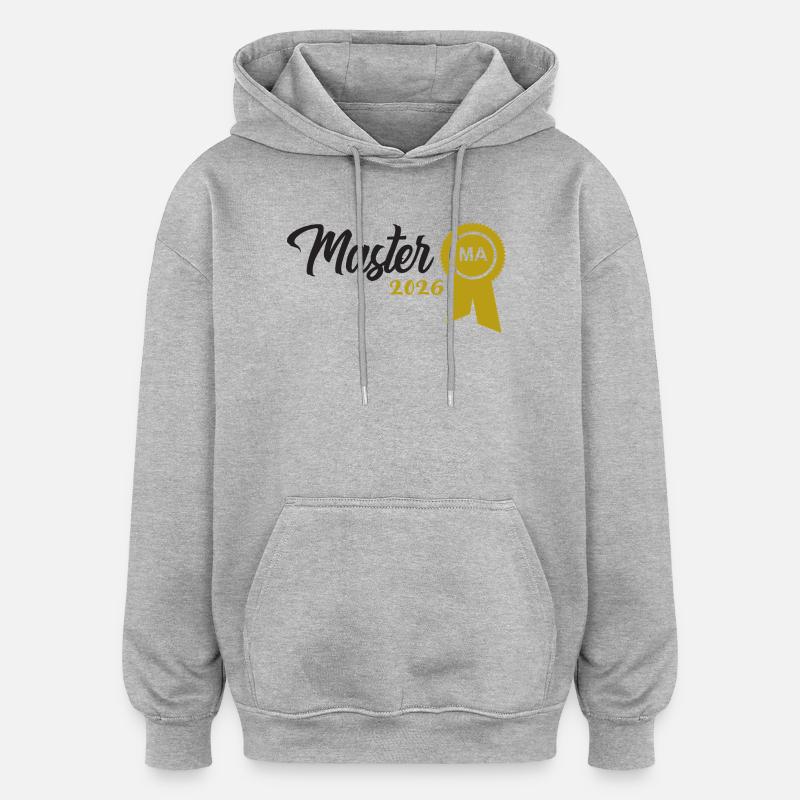 Master 2026 Diplôme - Sweat à capuche oversize unisexe - gris chiné