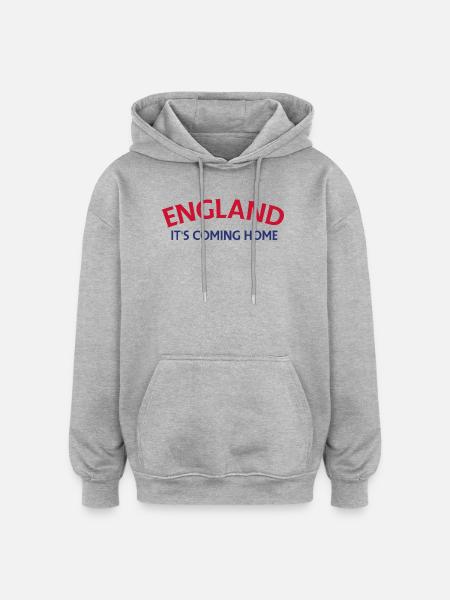 England It's Coming Home Banner - Oversized Unisex Hoodie - heather grey