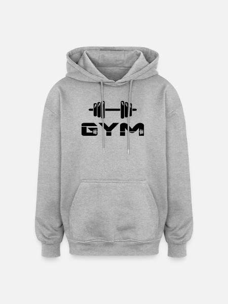 altère gym musculation - Sweat à capuche oversize unisexe - gris chiné