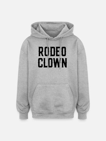 Rodeo-Clown-Kostüm Halloween-Rodeo-Clown - Oversized Unisex Hoodie - Grau meliert