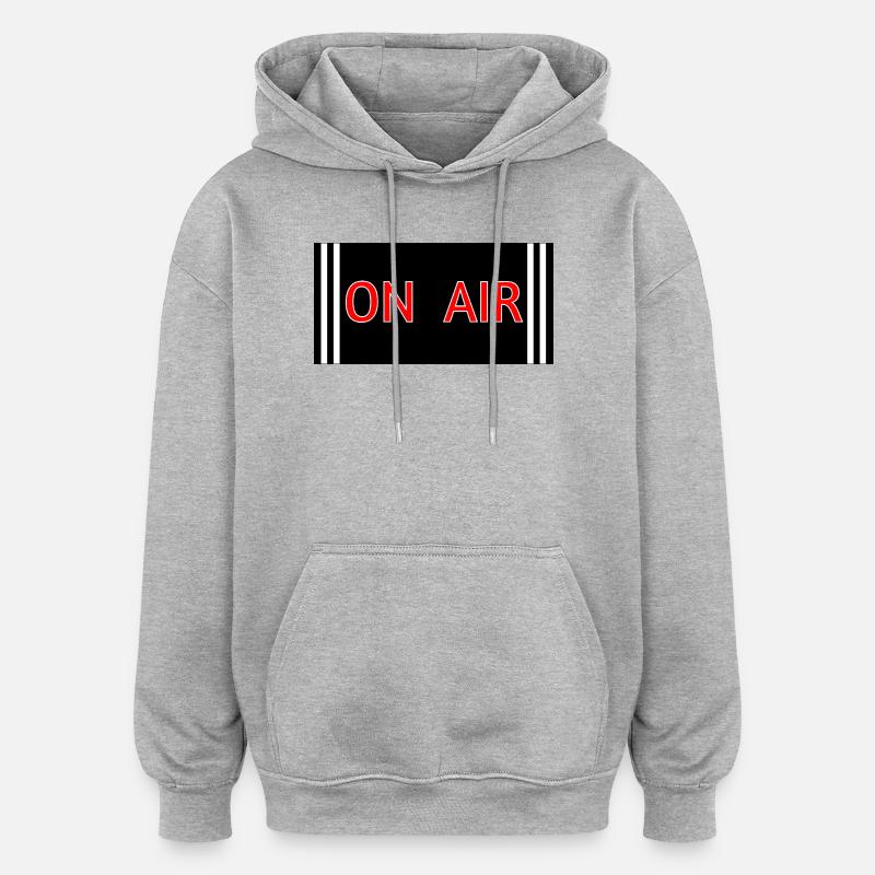 On_Air - Sweat à capuche oversize unisexe - gris chiné