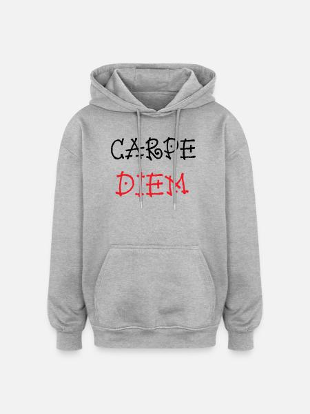 Carpe Diem - Epicurean - Oversized Unisex Hoodie - heather grey