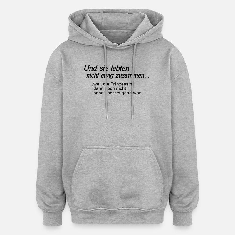 Scheidungsparty Prinz - Oversized Unisex Hoodie - Grau meliert