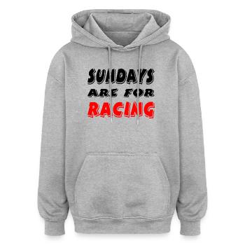 Car - Oversized Unisex Hoodie - heather grey - Front - Noah (186cm)