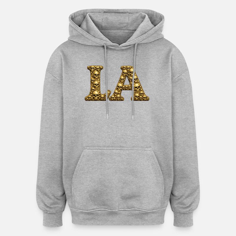 Golden Skull LA - Oversized luvtröja unisex - gråmelerad
