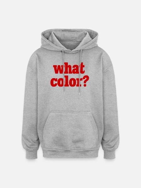 Quelle couleur ? - Rouge - Sweat à capuche oversize unisexe - gris chiné