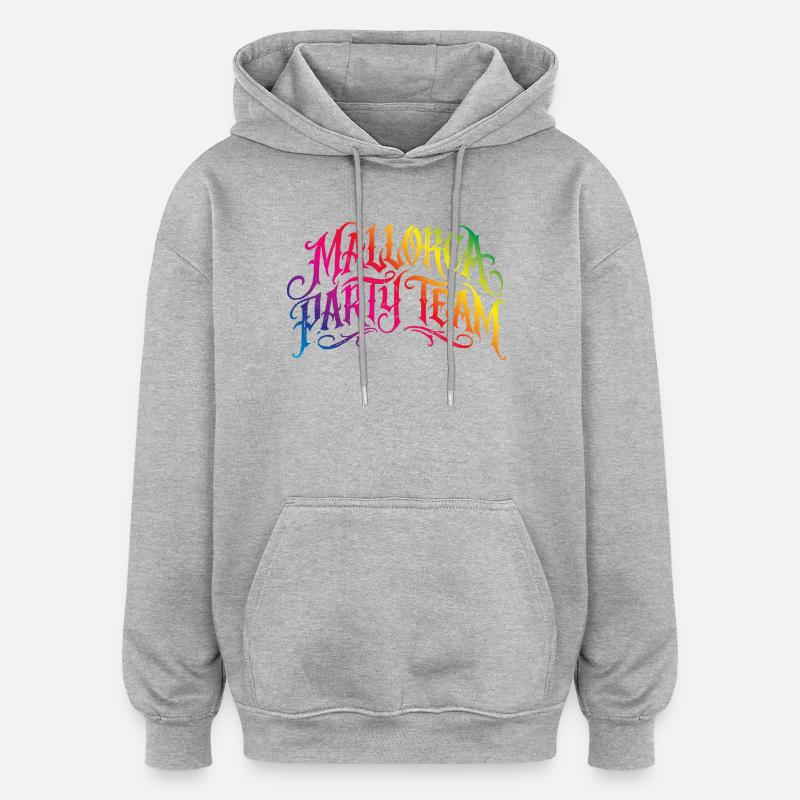 Équipe de Majorque Party Bunt - Sweat à capuche oversize unisexe - gris chiné