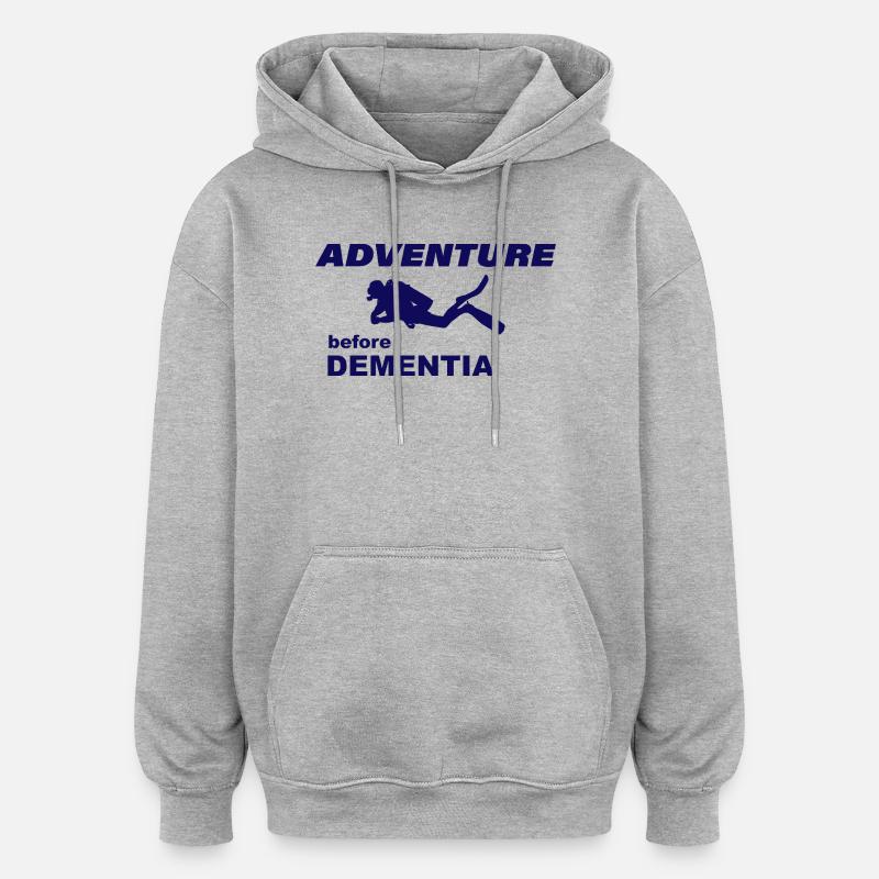 AVENTURE DE PLONGÉE - Sweat à capuche oversize unisexe - gris chiné