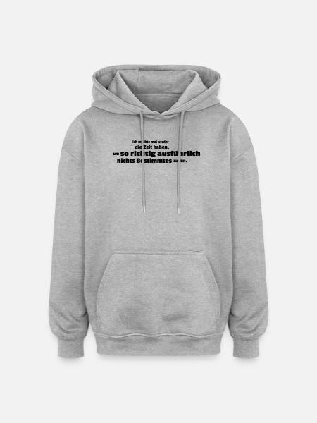 once again in detail - Oversized Unisex Hoodie - heather grey