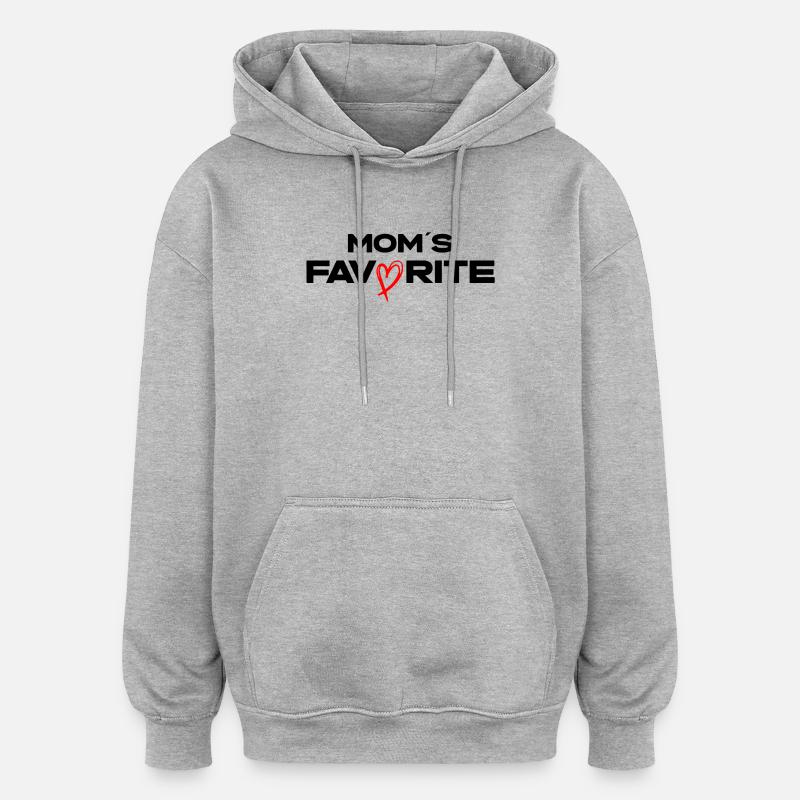 Favori des mamans - Sweat à capuche oversize unisexe - gris chiné