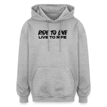 Parcours pour vivre - Sweat à capuche oversize unisexe - gris chiné - Devant - Noah (186cm)
