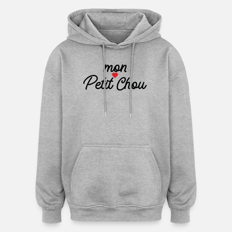 Mein kleines Kohlherz-Skript - Oversized Unisex Hoodie - Grau meliert