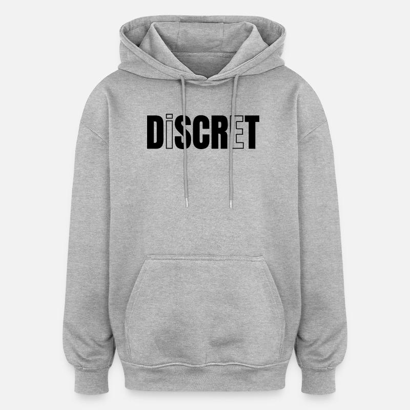 DISKRET! - Oversized Unisex Hoodie - Grau meliert