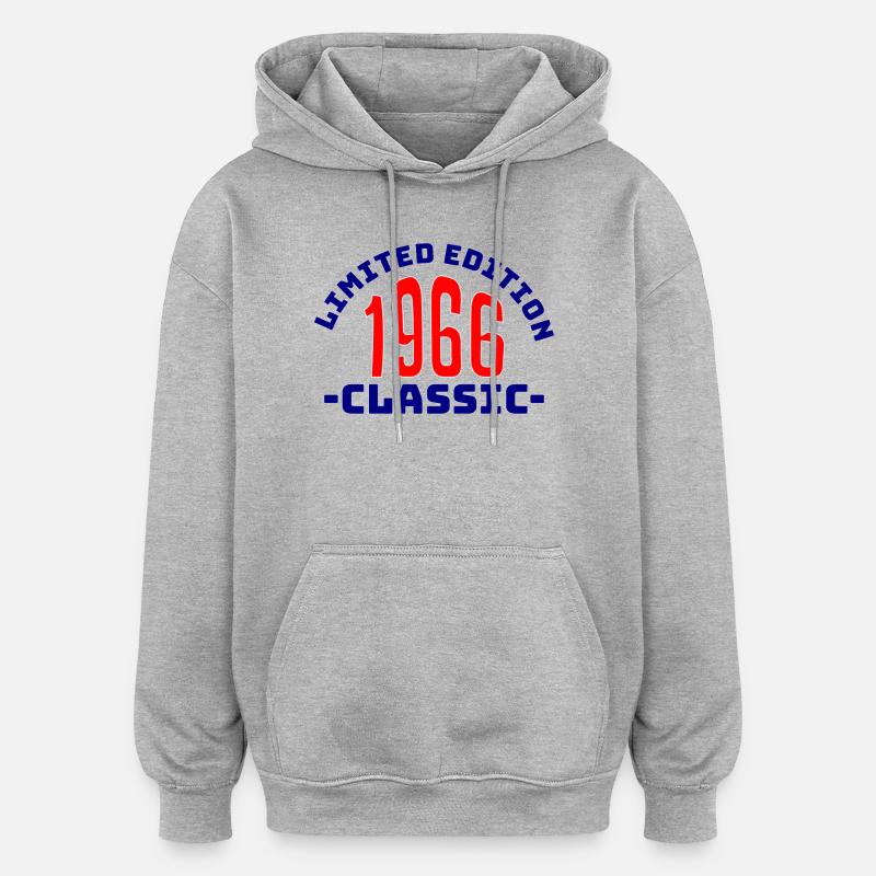 Édition Classique Limitée 1966 - Sweat à capuche oversize unisexe - gris chiné