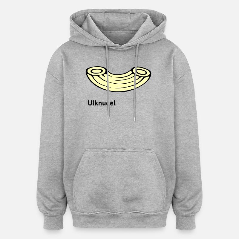 Ulknudel - Sweat à capuche oversize unisexe - gris chiné