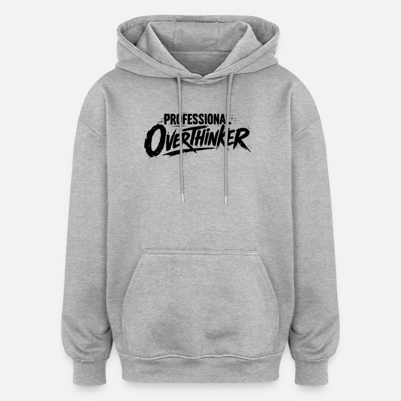 PENSEUR PROFESSIONNEL Grunge - Sweat à capuche oversize unisexe - gris chiné