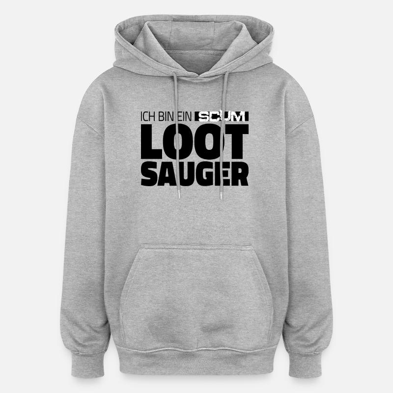 LOOTSAUGER 1.0 - Sweat à capuche oversize unisexe - gris chiné