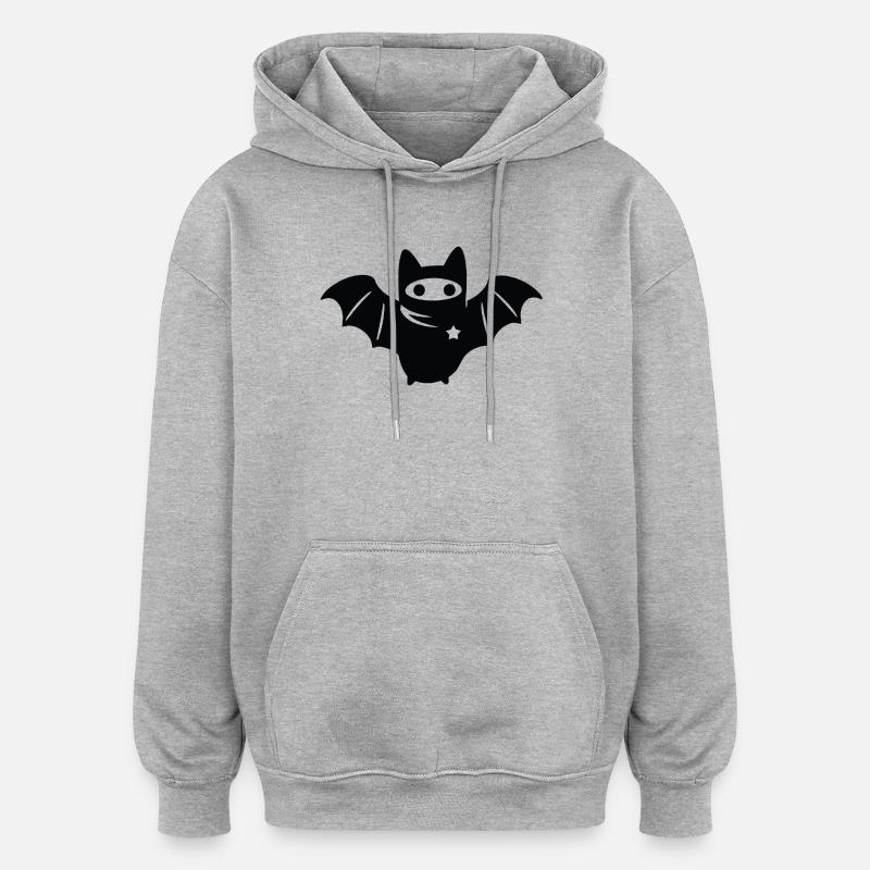 Masked Bat – Antifascisme Antifa - Sweat à capuche oversize unisexe - gris chiné