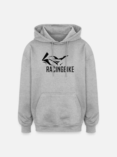 RACING_BIKE - Sweat à capuche oversize unisexe - gris chiné