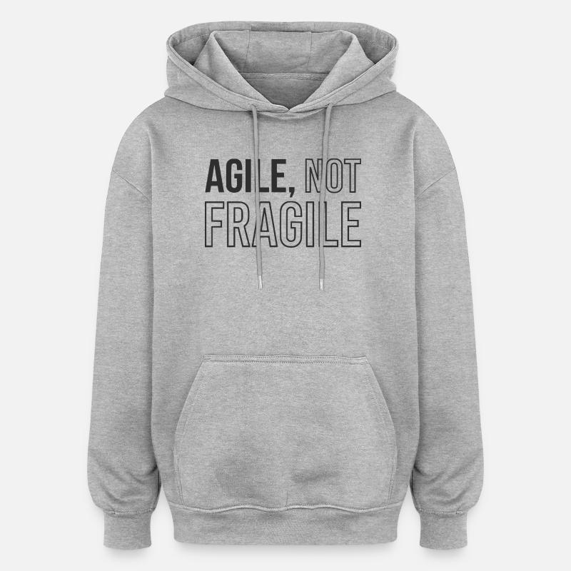 Agile Development, Scrum Agile Coach Mug - Oversized Unisex Hoodie - heather grey