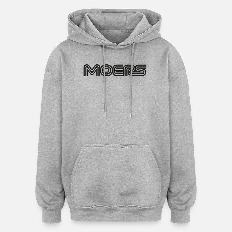 Moers Schirftzug - Sweat à capuche oversize unisexe - gris chiné