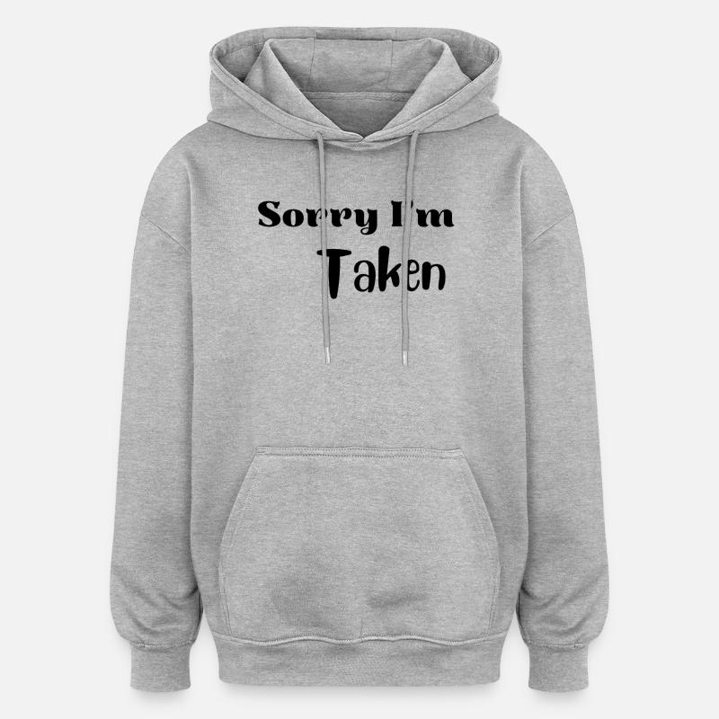 Chemise drôle d’amour de la Saint-Valentin - Sweat à capuche oversize unisexe - gris chiné