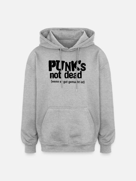 Punk if good - Oversized Unisex Hoodie - heather grey