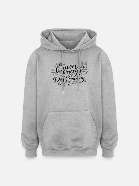 Queen Energy, Dog Company - Oversized Unisex Hoodie - heather grey