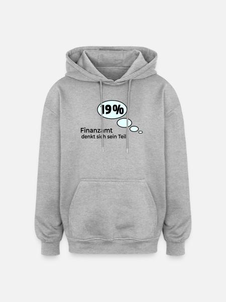 thinks his part - Oversized Unisex Hoodie - heather grey