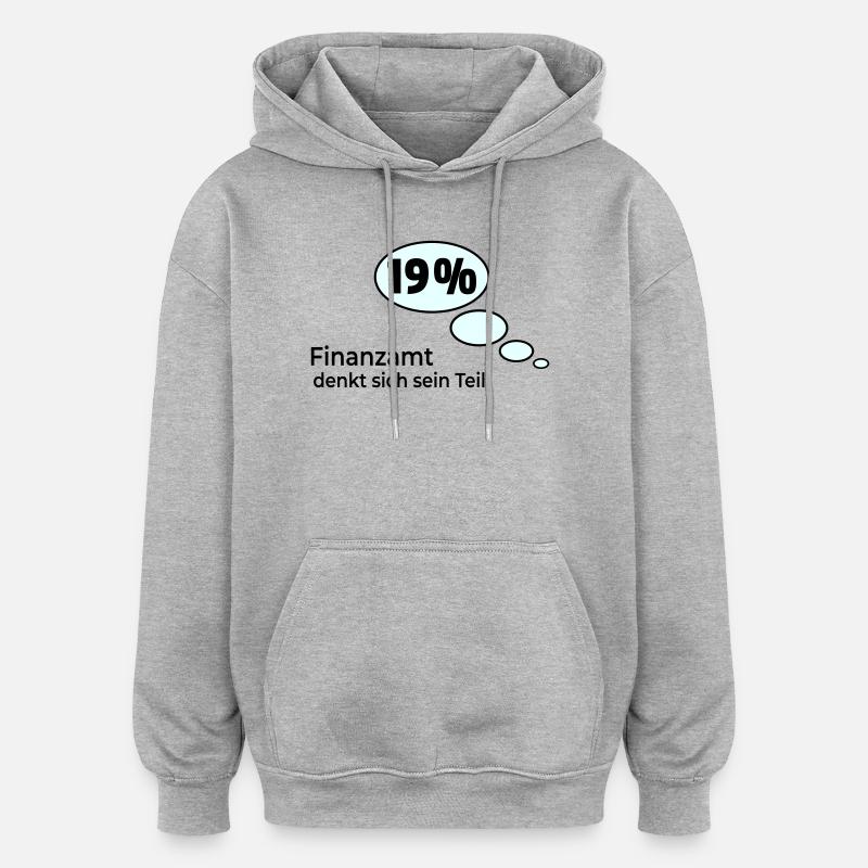 thinks his part - Oversized Unisex Hoodie - heather grey