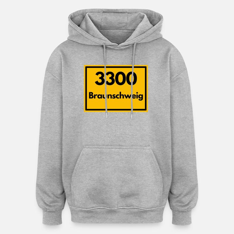 ANCIEN CODE POSTAL RETRO 3300 BRUNSWICK - Sweat à capuche oversize unisexe - gris chiné