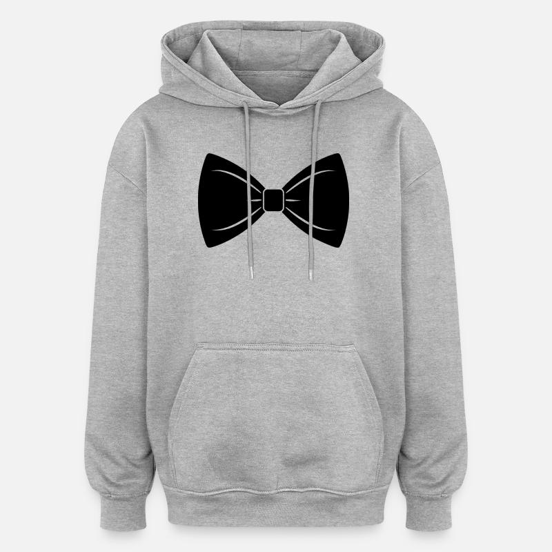 nœud papillon - Sweat à capuche oversize unisexe - gris chiné