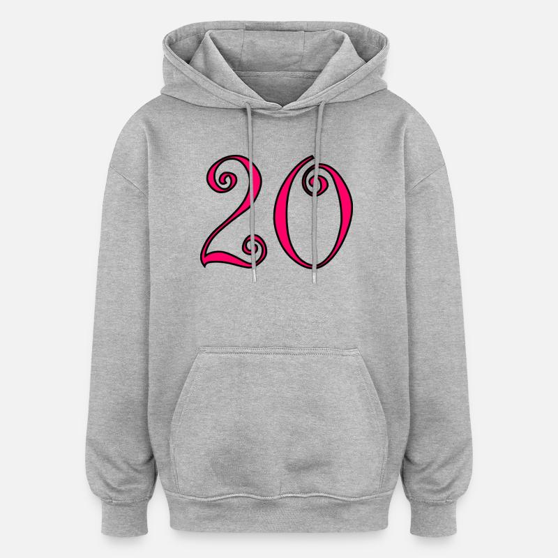 Couleur2-460_text234-2-50-5-4-8-6-8-7-3-0-6-3-3 - Sweat à capuche oversize unisexe - gris chiné
