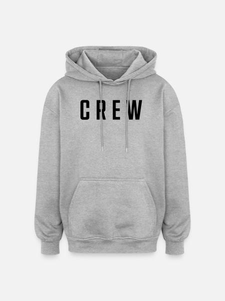 crew - Oversized Unisex Hoodie - heather grey