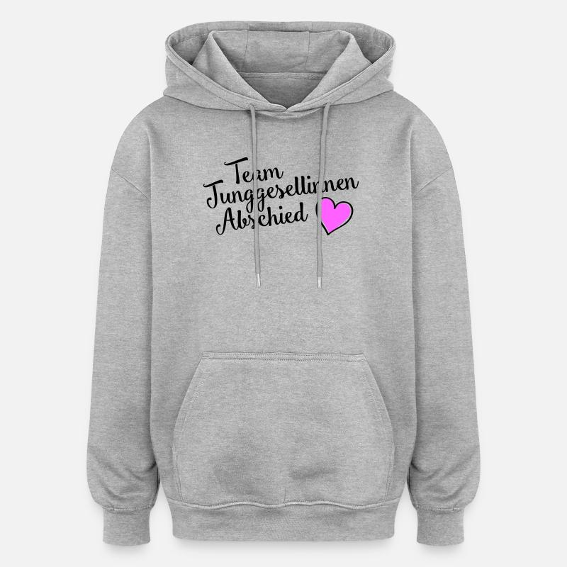 junggesellinnenabschied Team - Oversized Unisex Hoodie - Grau meliert