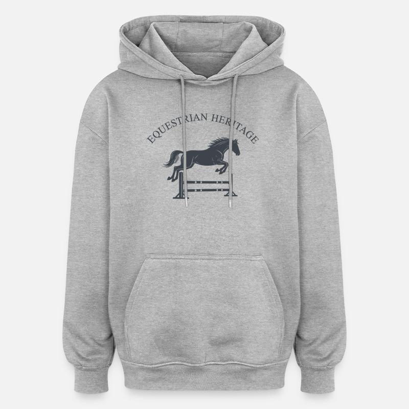 Equestrian Heritage Jump - Oversized luvtröja unisex - gråmelerad