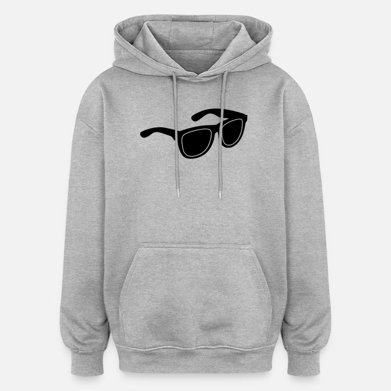 Lunettes de soleil - Sweat à capuche oversize unisexe - gris chiné