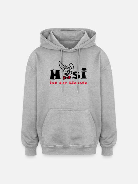 Bunny is the dearest Easter - Oversized Unisex Hoodie - heather grey