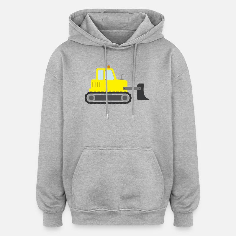 Bulldozer - Sweat à capuche oversize unisexe - gris chiné