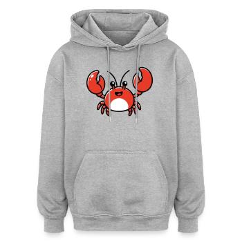 AI Human Fan Club - Oversized Unisex Hoodie - Grau meliert - Vorne - Noah (186cm)