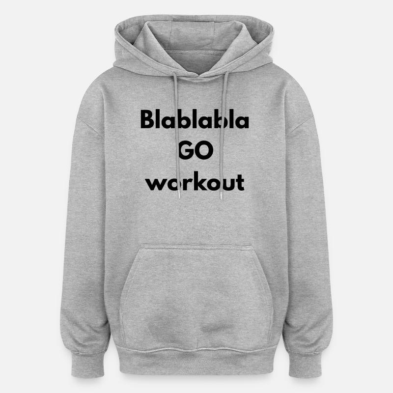 BLABLABLA go workout - Sweat à capuche oversize unisexe - gris chiné