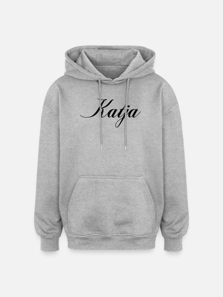 Katja Name - Oversized Unisex Hoodie - heather grey