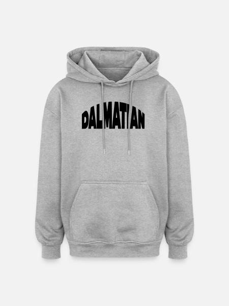 Dalmatian, Dalmatian lettering - Oversized Unisex Hoodie - heather grey