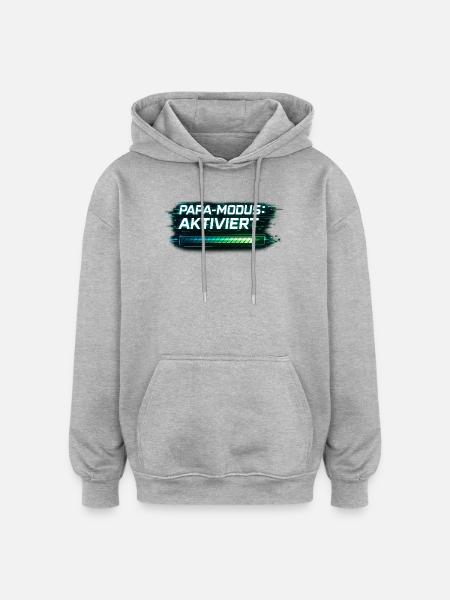 Mode Papa activé – Cadeau pour Papa - Sweat à capuche oversize unisexe - gris chiné
