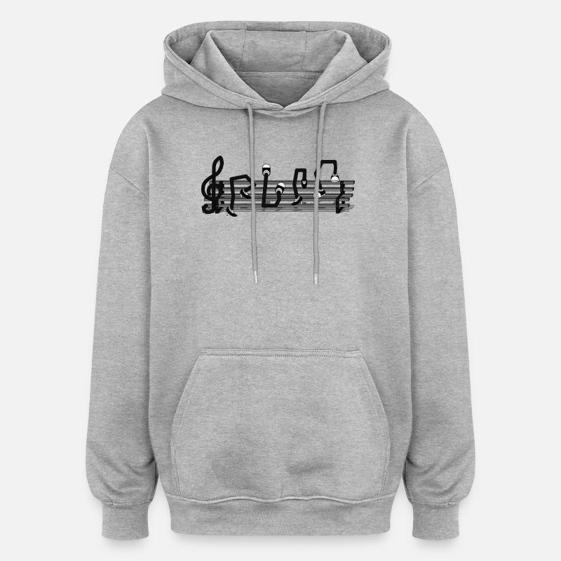 DONNE LA NOTE - Sweat à capuche oversize unisexe - gris chiné