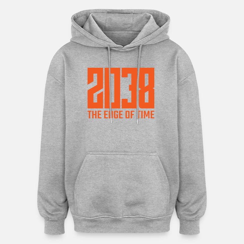 2038 - Le Bord du Temps - Sweat à capuche oversize unisexe - gris chiné
