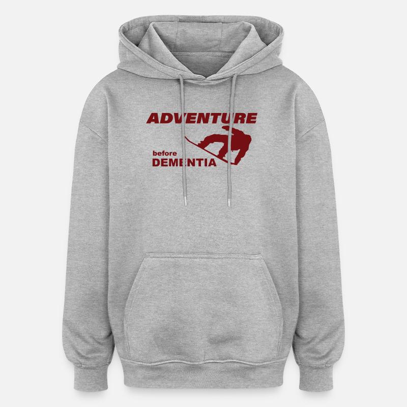 AVENTURE DE SNOWBOARD - Sweat à capuche oversize unisexe - gris chiné