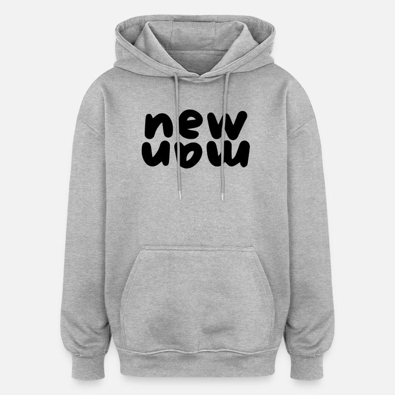 New Man - Sweat à capuche oversize unisexe - gris chiné